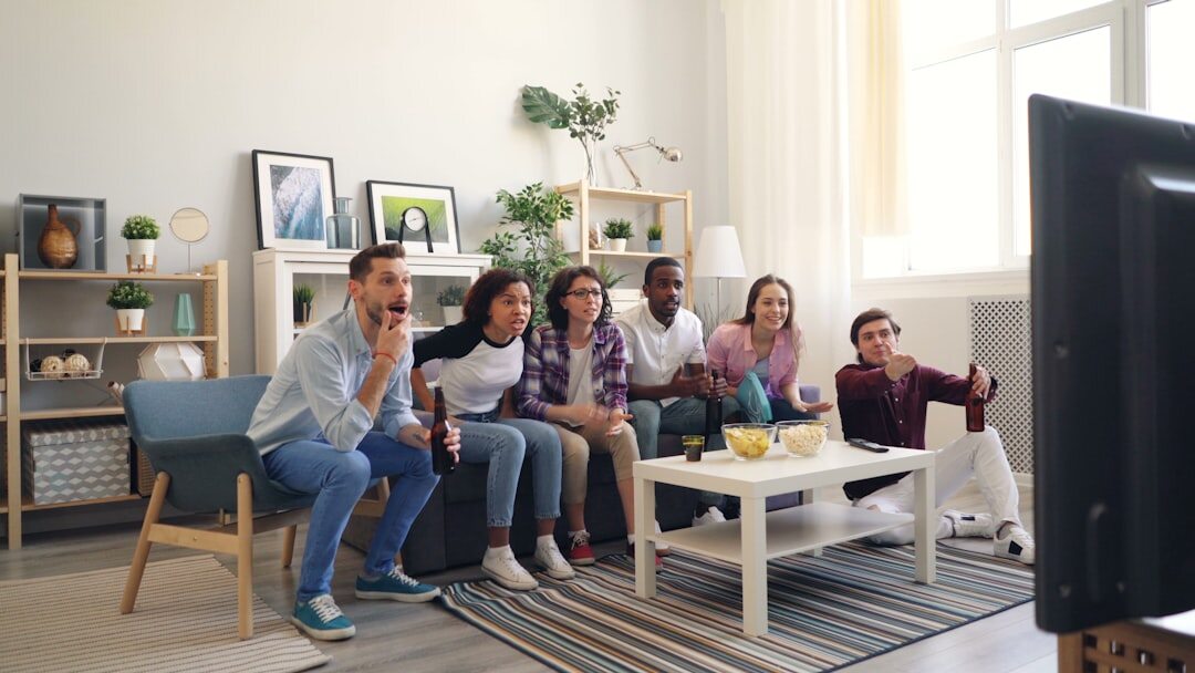 people watching interactive tv