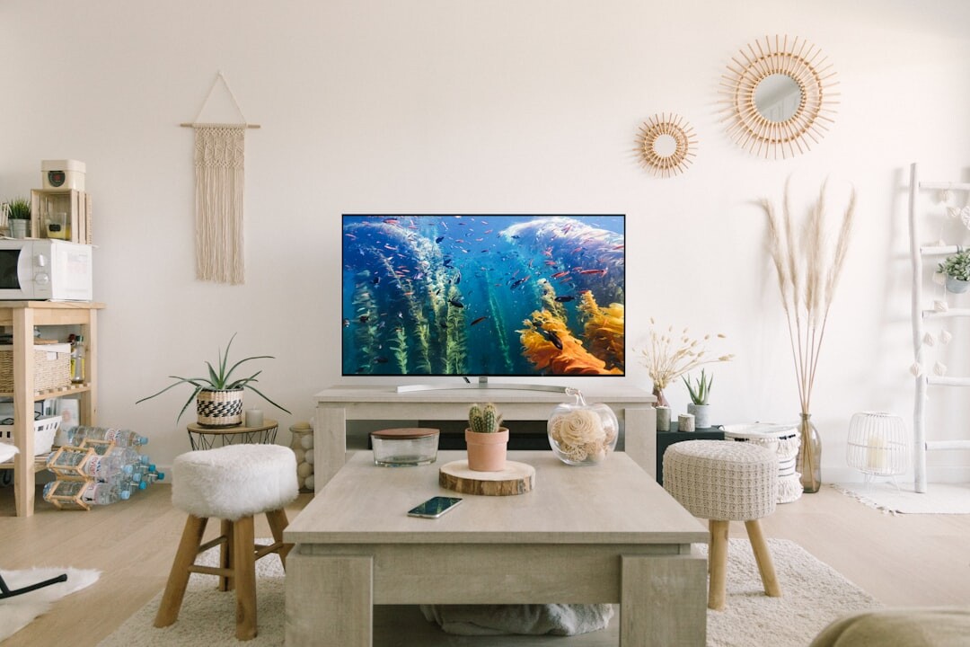 cozy living room with tv