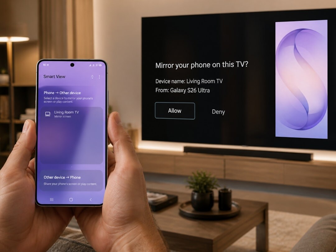 Person watching television in a comfortable living room at home