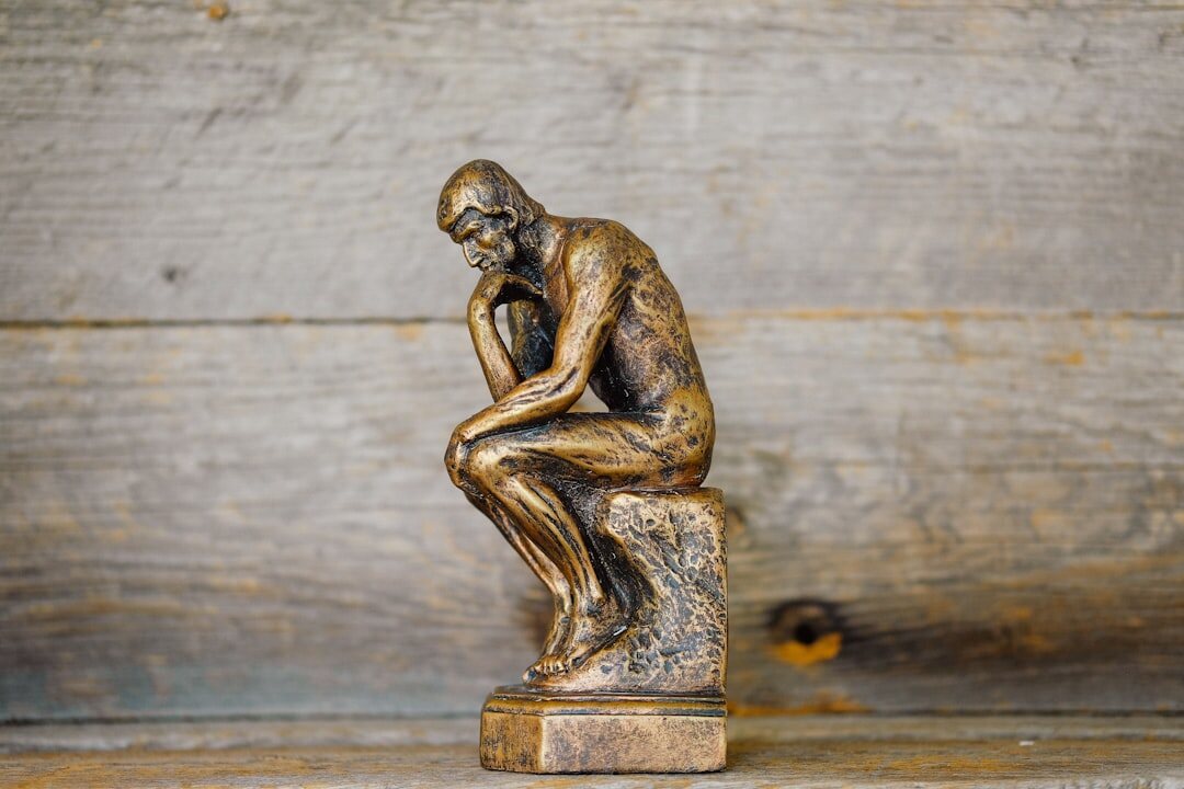 person thinking deeply